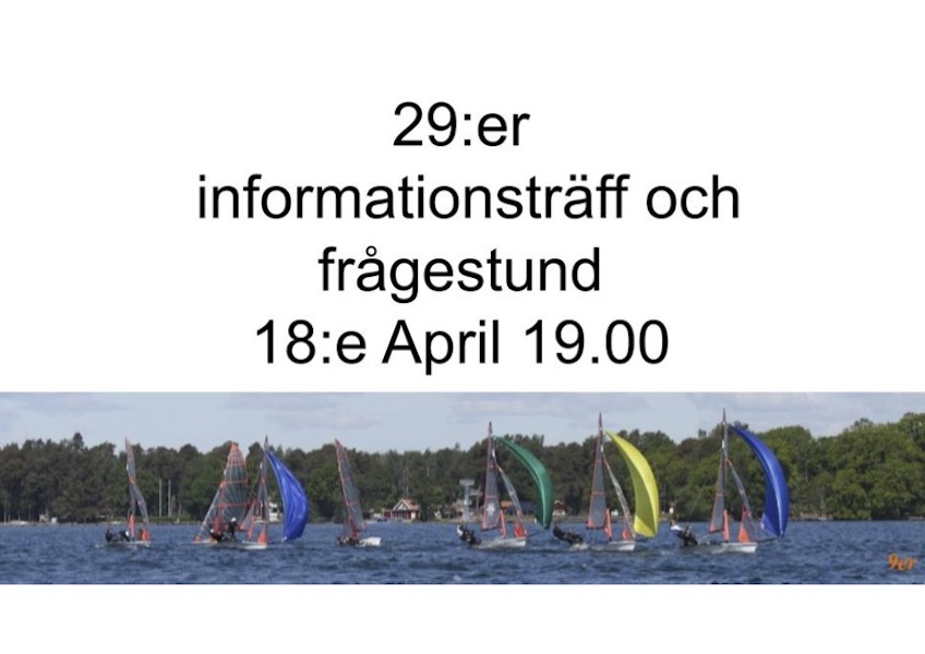 image: Informationsträff och frågestund för nya i 29er-klassen
